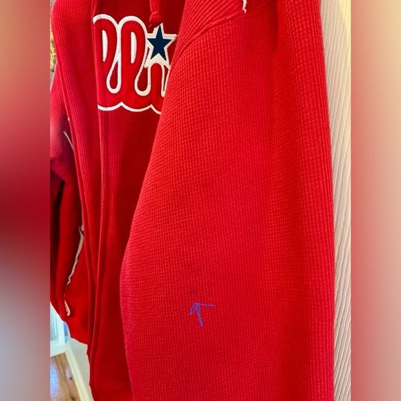 Stitches Philadelphia Phillies Fleece Lined Thermal Zip Up Hoodie Men X-Large - Picture 13 of 15